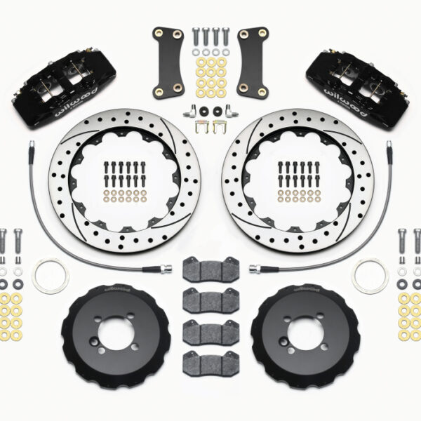 Wilwood Dynapro 6 Front Hat Kit 12.88in Drilled 2002-Up Mini Cooper w/ Lines