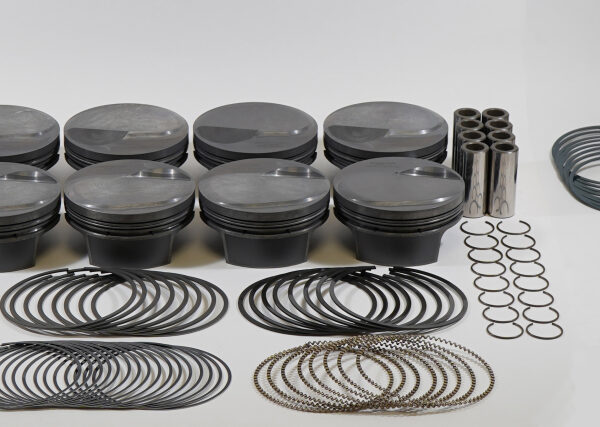 Mahle MS Piston Set BBC 555ci 4.560in Bore 4.25in Stroke 6.385in Rod .990 Pin 38cc 13.5 CR Set of 8