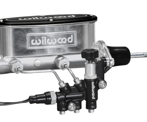 Wilwood HV Tandem M/C Kit w L/H Bracket & Prop Valve - 15/16in Bore Ball Burnished-W/Pushrod