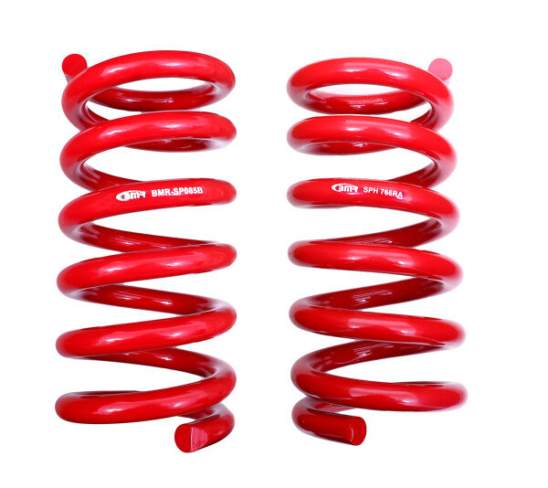 BMR 18-20 S550 Mustang GT MagneRide/15-20 GT350 Lowering Spring Set of Rear only - Red