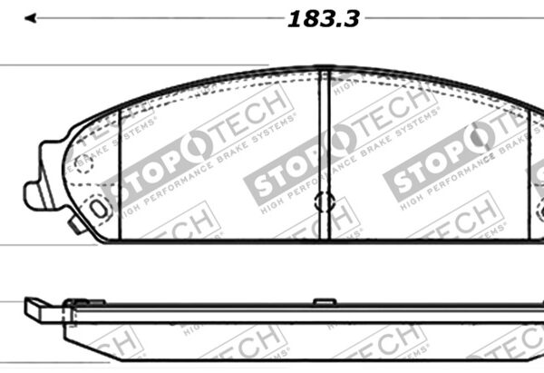 StopTech 06-10 Dodge Charger R/T Sport Performance Front Brake Pads
