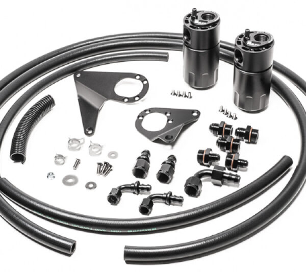 Radium Engineering Dual Catch Can Kit 08-16 Mitsubishi Evo Fluid Lock