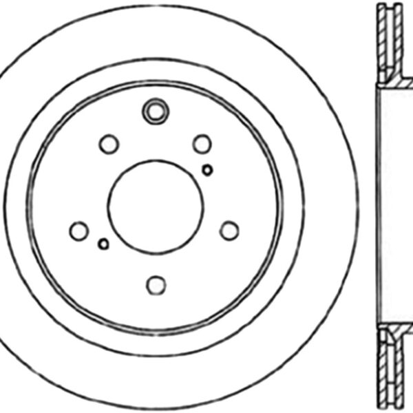 StopTech Power Slot 6/89-96 Nissan 300ZX Slotted & Drilled Left Rear Rotor