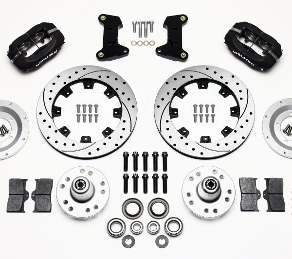 Wilwood Forged Dynalite Front Kit 12.19in Drilled 74-80 Pinto/Mustang II Disc Spindle only
