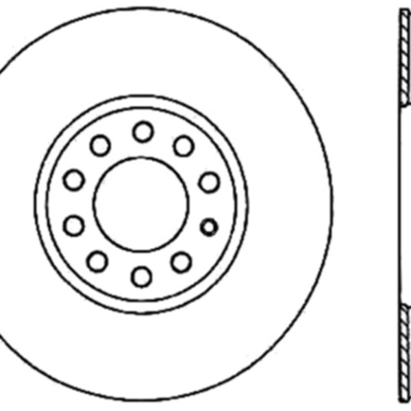 StopTech Power Slot 05-10 VW Jetta (except Wagon) Front Right Slotted CRYO Rotor