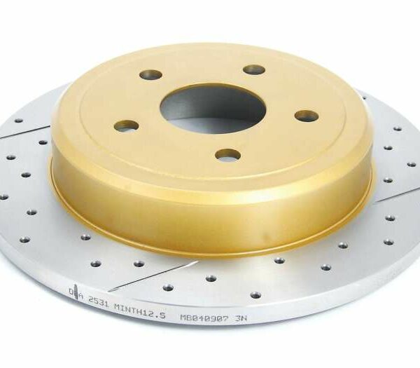 DBA 06-10 Jeep Commander Rear Drilled & Slotted Street Series Rotor