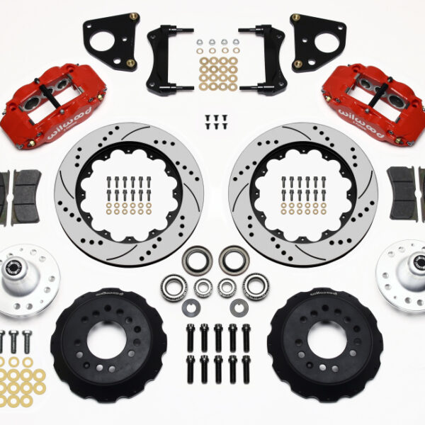 Wilwood Narrow Superlite 6R Front Hub Kit 14.00in Drill Red 62-72 CDP B & E Body-Drum
