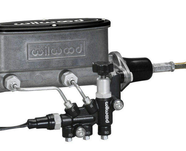 Wilwood HV Tandem M/C Kit w L/H Bracket & Prop Valve - 7/8in Bore-W/Pushrod - Early Mustang