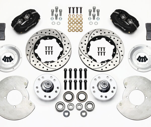 Wilwood Forged Dynalite Front Kit 11.00in Drilled 37-48 Ford Psgr. 360 Plate Mount