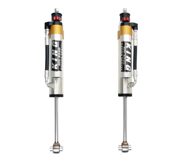 King Shocks 90-12 Mercedes-Benz G-Class Rear 2.5 Dia Piggy Hose Reservoir w/Adjuster (Pair)