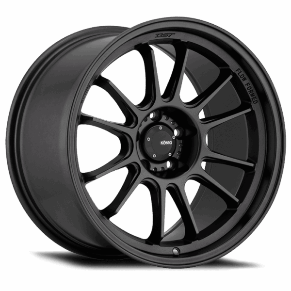 Konig Hypergram 17x8 4X100 ET45 Matte Black Wheel