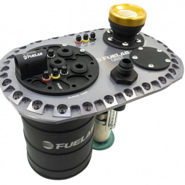 Fuelab Quick Service Surge Tank w/Bosch Lift Pump & Single 500LPH Brushed Pump w/Controller-Titanium