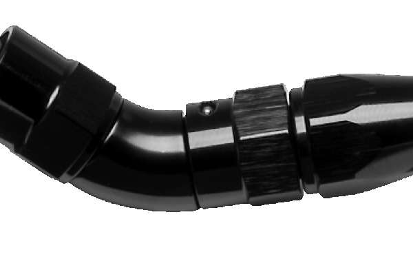 Vibrant -3AN 60 Degree High Flow Hose End Fitting for PTFE Lined Hose - Aluminum