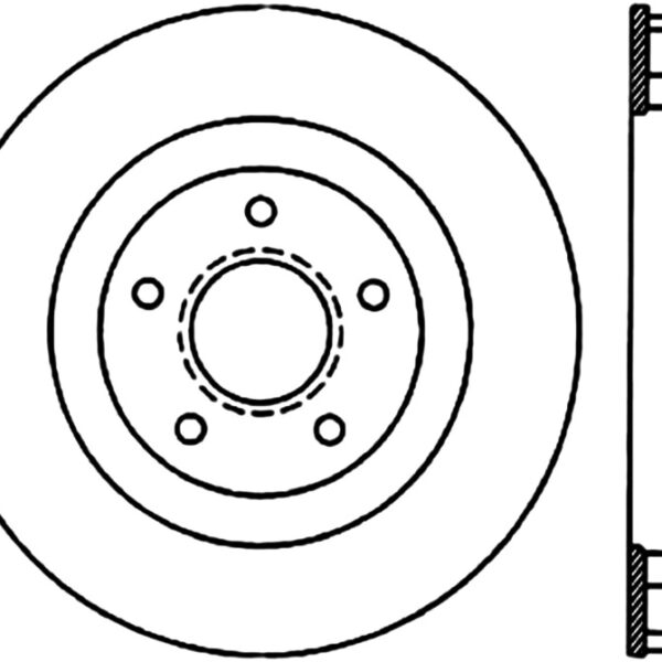 StopTech Power Slot 97-04 Chevy Corvette Front Left CRYO Rotor