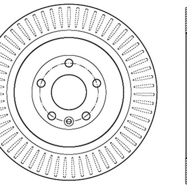 StopTech Sport Cross Drilled Brake Rotor - Front Right