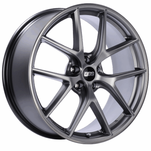 BBS CI-R 19x8.5 5x114.3 ET43 Platinum Silver Polished Rim Protector Wheel -82mm PFS/Clip Required