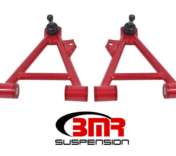 BMR 94-04 Mustang Lower Non-Adj. A-Arms (Coilover Only) w/ Tall Ball Joint (Polyurethane) - Red
