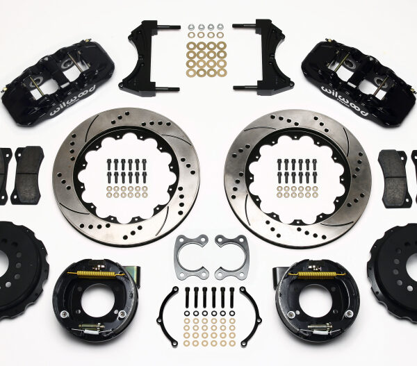 Wilwood AERO4 Rear P-Brake Kit 14.00in Drilled Small Ford 2.50in Offset