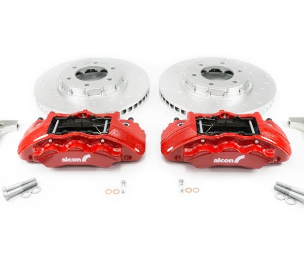 Alcon 2019+ Ford Ranger/2020+ Bronco 2.3L 350x34mm Rotors 6-Piston Red Calipers Front Brake Kit