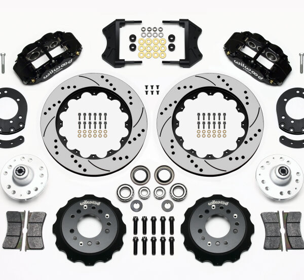 Wilwood Narrow Superlite 6R Front Hub Kit 14.00in Drilled 1965-1969 Mustang Drum Spindle