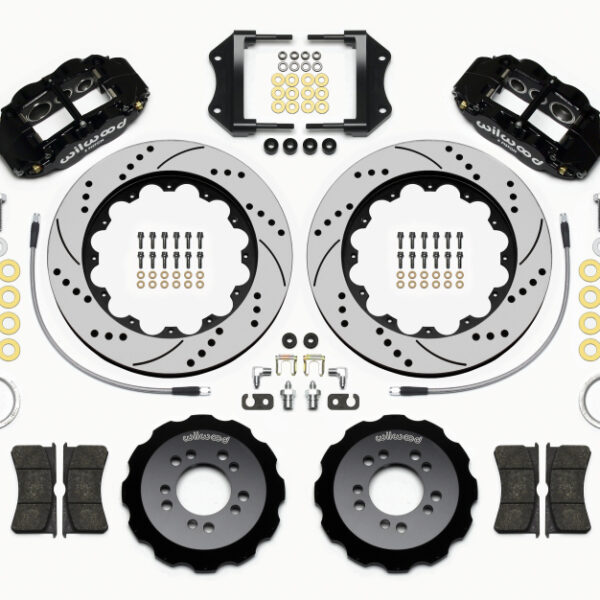 Wilwood Narrow Superlite 6R Front Hat Kit 14.00in Drilled 2013-Up Ford Focus ST w/ Lines