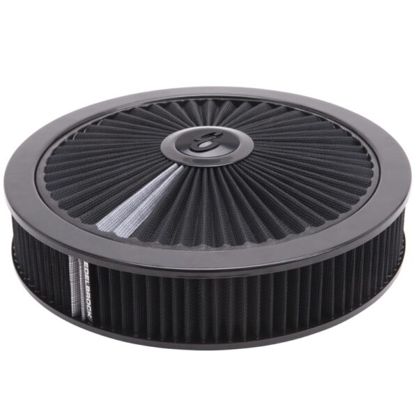Edelbrock Air Cleaner Pro-Flo High-Flow Series Round Filtered Top 14In Dia X 3 125In Dropped Base