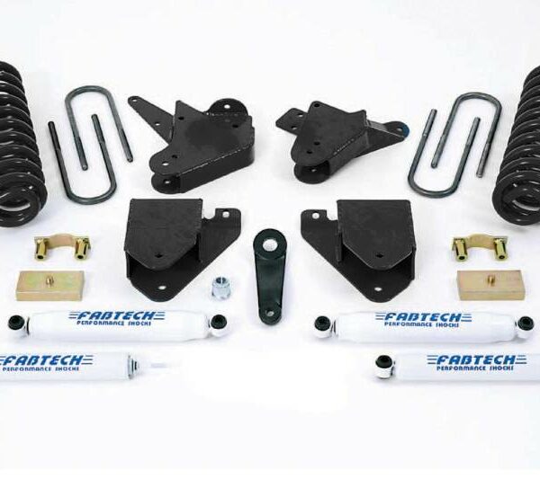 Fabtech 99-00 Ford F250/350 2WD w/7.3L Diesel 6in Basic Sys w/Perf Shks