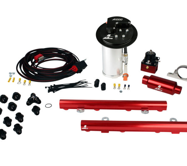 Aeromotive 10-13 Ford Mustang GT Fuel System - A1000 Pump/Deluxe Wiring Kit/5.0L 4V Rails