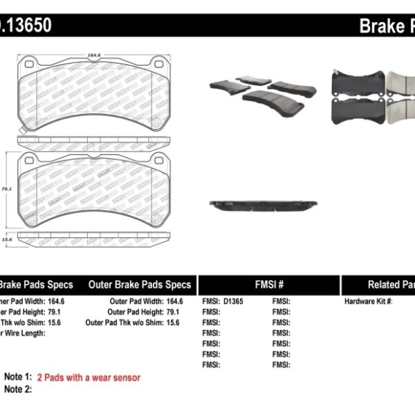 StopTech Performance 08-09 Lexus IS F Front Brake Pads