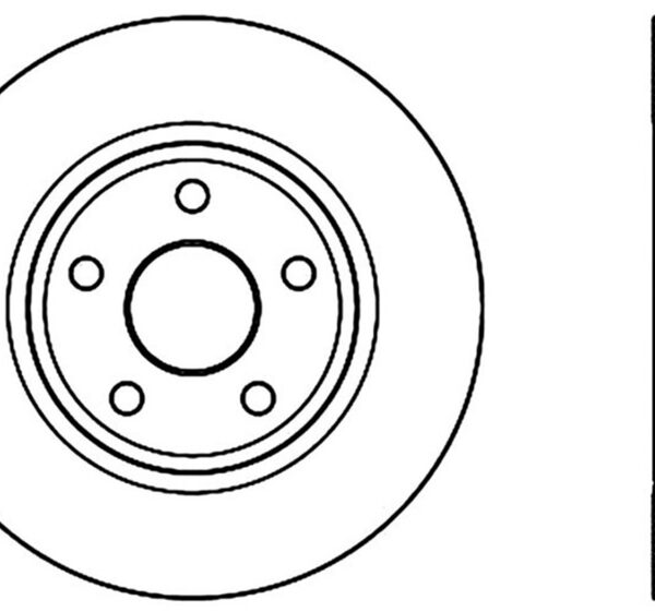 StopTech Slotted Sport Front Left Brake Rotor 11-17Jeep Grand Cherokee (Exludes SRT8)