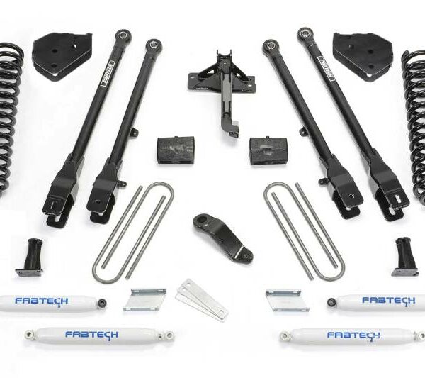 Fabtech 17-21 Ford F250/F350 4WD Diesel 4in 4Link Sys w/Coils & Perf Shks