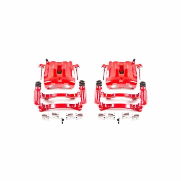 Power Stop 99-04 Jeep Grand Cherokee Front Red Calipers w/Brackets - Pair