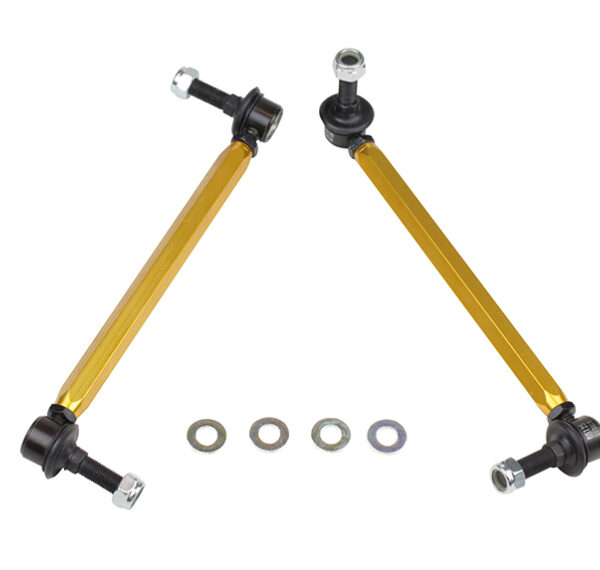Whiteline 05+ Mustang Coupe 8cyl (Inc Shelby GT/ GT500) Front Swaybar Link Kit H/Duty Adj Steel Ball