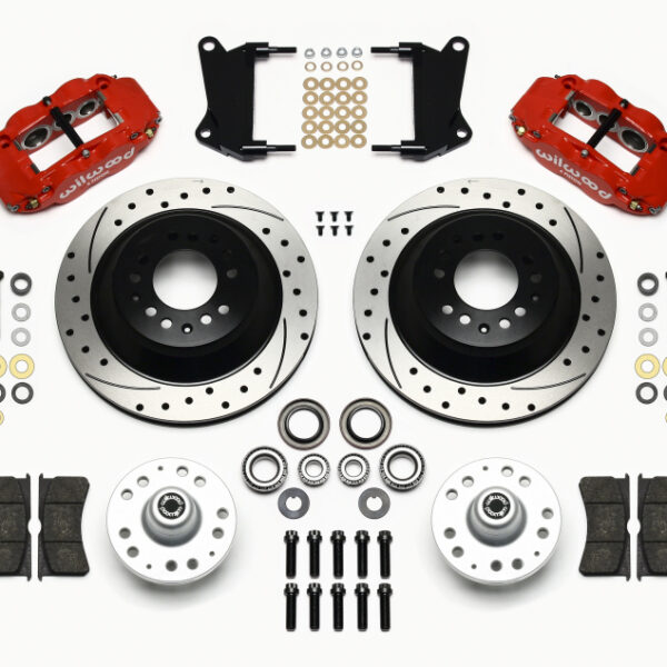 Wilwood Narrow Superlite 6R Front Hub & 1PC Rtr Kit 12.88in Dril -Red 67-69 Camaro 64-72 Nova
