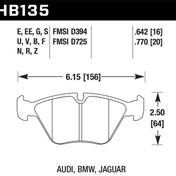 Hawk 95-99 / 01-06 BMW M3 Blue 9012 Race Front Brake Pads