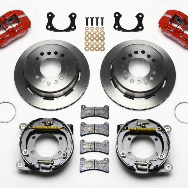 Wilwood Dynapro Low-Profile 11.00in P-Brake Kit - Red New Big Ford 2.50in Offset