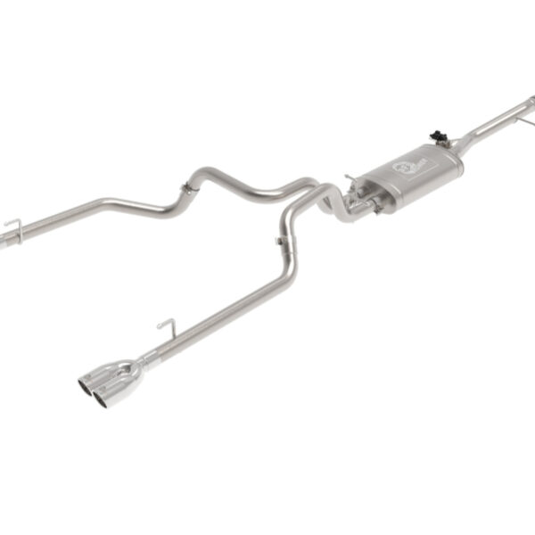 aFe Gemini XV 3in 304 SS Cat-Back Exhaust w/ Cutout 19-21 GM Silverado/Sierra 1500 V8- w/ Black Tips
