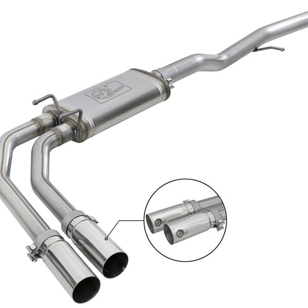 aFe Rebel Series 3in-2.5in 409 SS Cat-Back Exhaust 09-18 GM Silverado/Sierra 1500 V6-4.3L / V8-4.6L