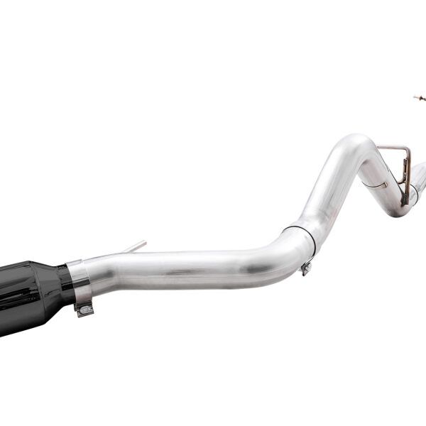 AWE Tuning 2021+ Ford Bronco 0FG Single Rear Exit Exhaust w/Diamond Black Tip & Bash Guard