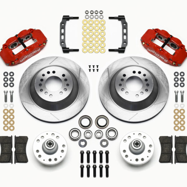 Wilwood Narrow Superlite 6R Front Hub & 1PC Rtr Kit 12.88in-Red 74-80 Pinto Disc Spindle only