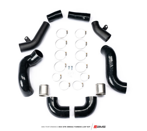 AMS Performance  Nissan R35 GTR Omega Turbo Kit 3in Lower Intercooler Pipes
