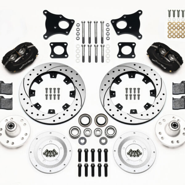 Wilwood Forged Dynalite Front Kit 12.19in Drilled AMC 71-76 OE Disc w/o Bendix Brakes