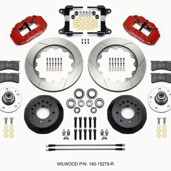 Wilwood Narrow Superlite 6R Front Hub Kit 14.00in Red 82-92 Camaro//Firebird