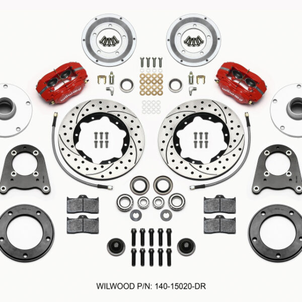 Wilwood Forged Dynalite-M Front Kit 10.75in Drilled Red 1950-1955 MG-TD/TF