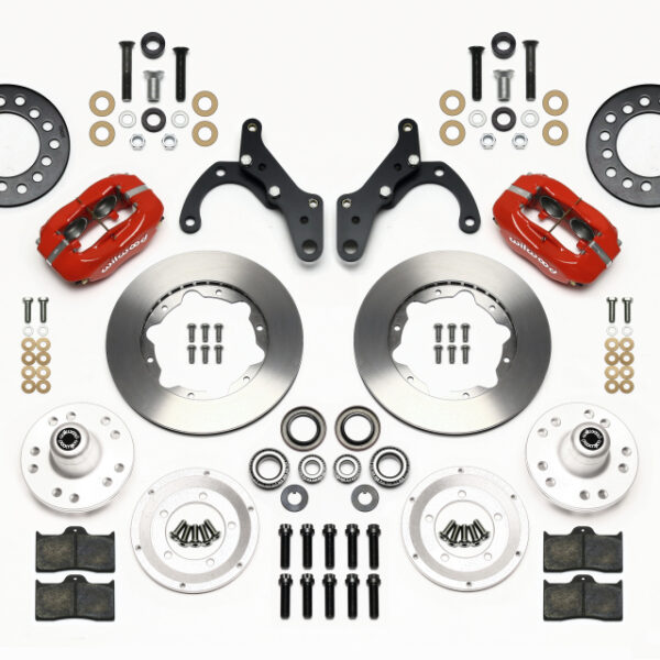 Wilwood Forged Dynalite Front Kit 11.00in Red 69-70 Impala Drum/Disc 69-82 Vette