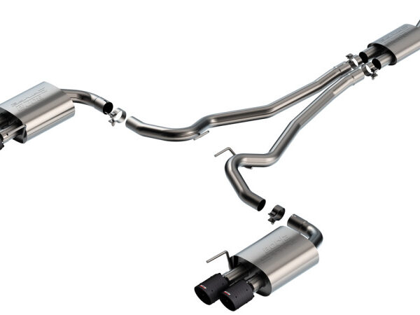 Borla 2024 Ford Mustang 2.3L Ecoboost S-Type Catback Exhaust CF BA w/ Quad Tips - Non-Active