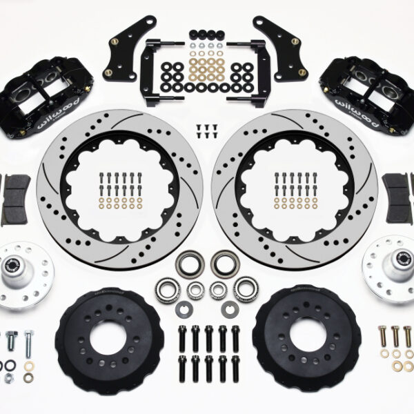 Wilwood Narrow Superlite 6R Front Hub Kit 14.00in Drilled Large GM 57-70 Drop Spindle