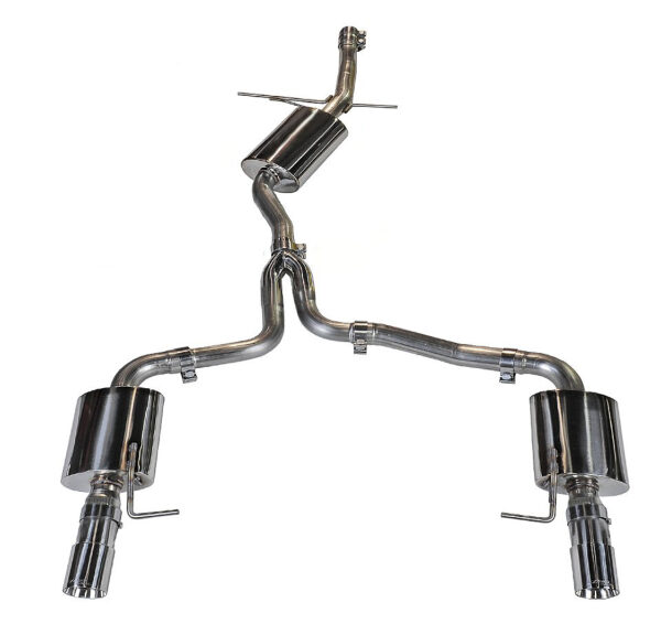 AWE Tuning Audi B8 A4 Touring Edition Exhaust - Dual Outlet Polished Silver Tips
