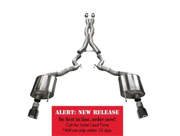 Corsa 2015-2017 Ford Mustang GT Convertible 5.0L V8 Black Xtreme Dual Rear Exit Exhaust