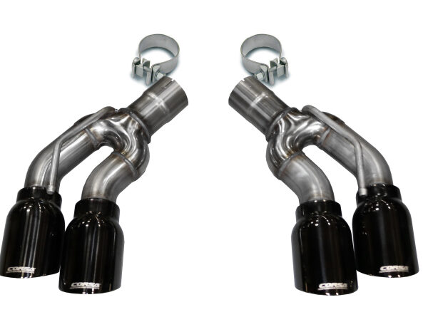 Corsa 2016-2019 Cadillac CTS-V 2.75in Inlet / 4.0in Outlet Black PVD Tip Kit (For Corsa ExhaustOnly)